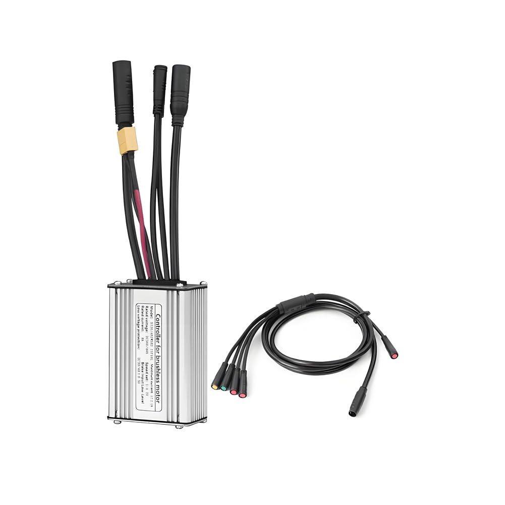 Controller per bicicletta elettrica con luce 1T5 KT-15A, regolatore a sinusoidale impermeabile, accessorio per bicicletta elettrica e monopattino elettrico.