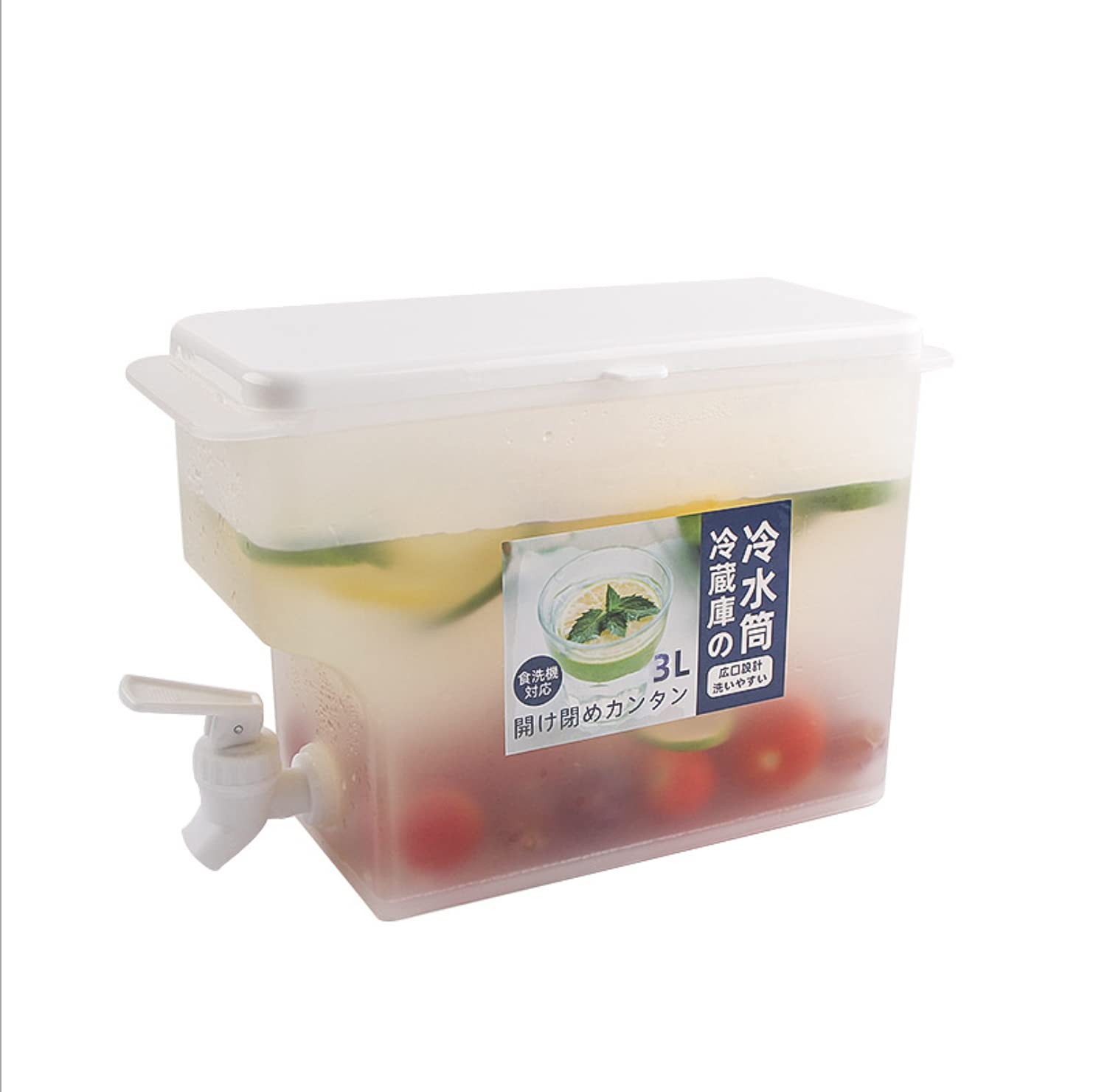 Amazon | 3.0L冷水筒 冷蔵庫ポット冷水ポット蛇口付き 熱湯可