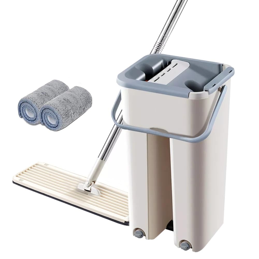 SHUTTLE ART Mop with Bucket for Floor Cleaning|Flat Mop|Wet & Dry Cleaning Operation with Self Clean System,360° Flexible Mop Head, Best mop for Home Floor Cleaning (B0D3X587PZ) Amazon Price History, Amazon Price Tracker