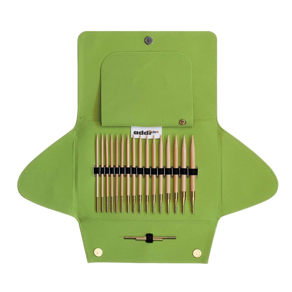 addiClick Set Bamboo Needle Case, One Size, Gold