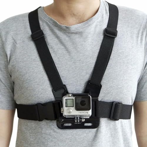 Image of Phone & Action Camera Chest Mount Harness Strap - POV Video Holder Belt for Vlogging, Biking, & Outdoor Sports - Universal Fit for iPhone 17 /16, S26 /S25, GoPro Hero 14 /13 /12 & DJI Osmo