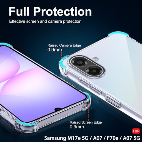 Image of TheGiftKart Transparent Crystal Clear Back Cover Case for Samsung Galaxy M17e 5G / A07 / F70e / A07 5G | Shockproof Soft TPU Case | Cushioned Edges for Ultimate Protection Cover (TPU, Transparent)