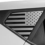 BOGAR TECH DESIGNS Precut Quarter Window American Flag Vinyl Decal Sticker Compatible with Kia Soul 2020-2024, Matte Black