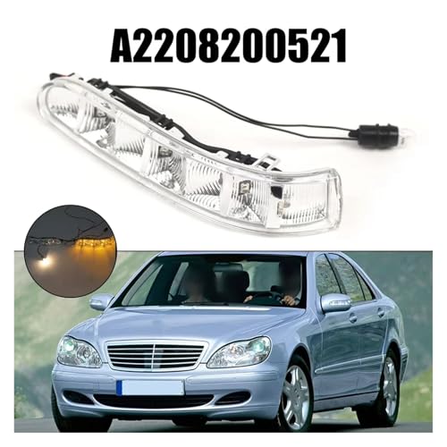Luz intermitente Benz W220 W215 con acabado premium transparente 6