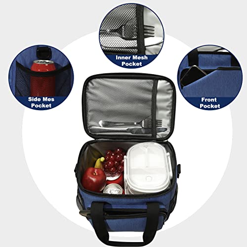 Deosk Lunch Box For Men/Women,Insulated Lunch Bag Cooler Bag,Leak-Proof Large Beach Cooler Adult Lunch Box For Work/Picnic/Travel(M-Blue) #TOP1