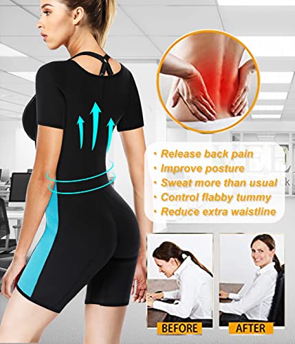 Nonecho Neoprene Sauna Full Shaper Sweat Body Suit Sleeve Slimming Shapewear Weight Loss, Medium #TOP3