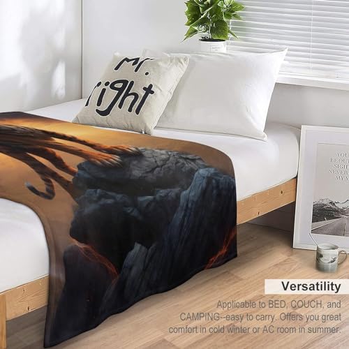 Manta de tigre mullida de 180x200 cm para noches de cine en el sofá 7