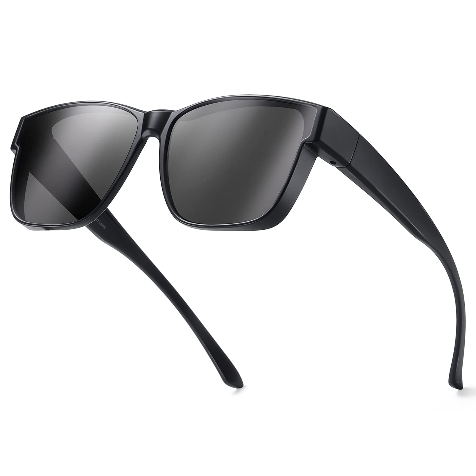 Oversized gepolariseerde Fit Over Zonnebril Vrouwen Mannen TR90 Gespiegeld Over Bril Cat Eye Driver Goggles
