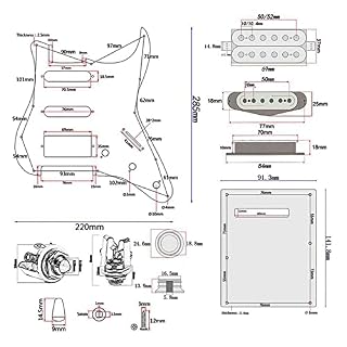 PWANG Pickguard pré-câblé en érable 3 plis pour guitare électrique – Pièces de rechange pour guitare - Les Beatles, Paul McCartney, John Lennon, RIngo Starr, George Harrison PWANG Pickguard pré-câblé en érable 3 plis pour guitare électrique - Pièces de rechange pour guitare – Image 4