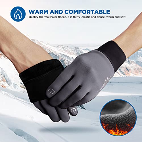 Image of SIMARI Winter Gloves for Women Men - Cold Weather Thermal Touch Screen Ski Snow Glove Liners, Non-Slip Palm & Warm Fleece Lined, for Running Cycling Driving Hiking Walking Sports Outdoor Texting Work