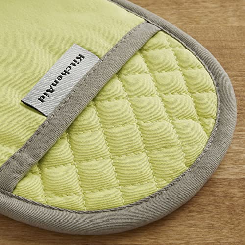 Image of KitchenAid Asteroid Pot Holder 2-Pack Set, Kyoto Glow Yellow, 6.5 inchx10 inch
