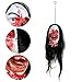 Bulex Severed Head 3D Scary Realistic Halloween Creepy Props Hanging Decorations Bloody Head Haunted Houses Party Decor