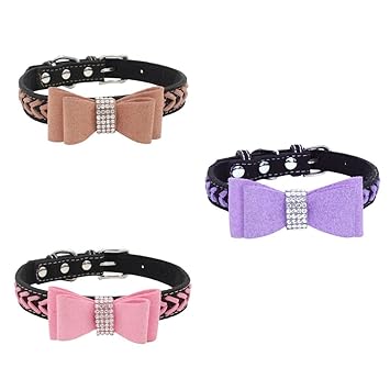 Meri SHOPP Adjustable Pet Puppy Dog Collar Safety Neck Buckle Strap 3Colors Brown - S