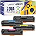 Produktbild 4 Pack 207A Multipack MFP M283fdw Toner 207X (je 1 x W2210A W2211A W2212A W2213A) als Ersatz für Color Laserjet Pro M255dw M282nw M283fdn M255nw M255 M282 M283 - Schwarz Cyan Gelb Magenta Mit Chip