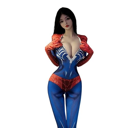 QNCLO Women's cosplay sexy girl jumpsuit Japanese anime cute underwear club costume party pajamas - Red