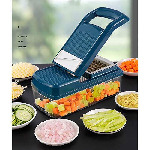 Vegetal cortador manual con 9 cuchillas intercambiables miniatura 1