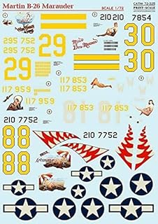 Print Scale 72-325 - 1/72 B-26 Aircraft Wet Decal Model in Scale