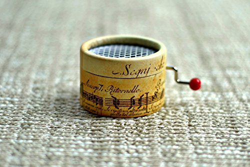 Music Box decorated with music writting with the song La vie en Rose