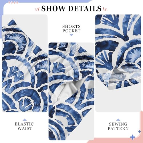 Pajama Pants Watercolor Ocean Waves Clouds PJ Bottoms Sleepwear Lounge Sleep Pant with Pockets4