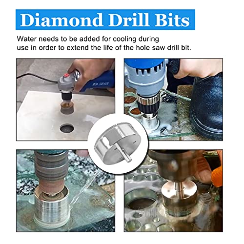 Image of Luomorgo 80mm /3.15 inch Diamond Hole Saw | 1.1 inch Cutting Depth, Diamond Drill Bits, For Glass Ceramic Marble Porcelain Tile, For Granite Quartz Gemstone