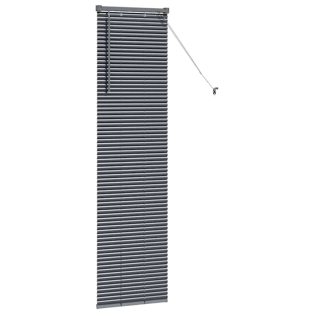 Stores vénitiens Gris foncé en Aluminium 175 x 45 cm pour fenêtres intérieures, Stores & Shades avec contrôle lumière et intimité, Stores pour fenêtres Maison, Stores sans perçage