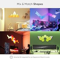 Nanoleaf Shapes Mini Triangle Erweiterungspack, 10 zusätzliche Dreieckigen LED Panels - Smarte Modulare RGBW WLAN 16 Mio. Farben Wandleuchte Innen, Musik & Bildschirm Sync, Funktioniert mit Alexa – Ansicht 3