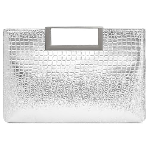Image of RNIEGA Vegan Leather Handbag Clutch Purses for Women Formal Stylish Evening Clutch for Weddings, Proms, Cocktail