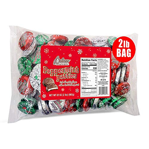 R.M. Palmer Peppermint Patties, Bulk Bag of Holiday Themed Treats, Candy, and Snacks (2 LB)