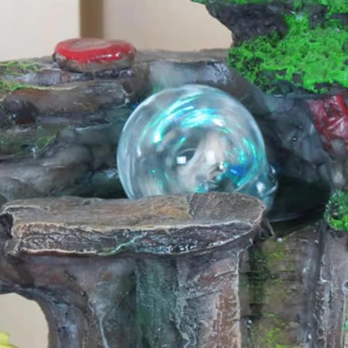 Cabilock Kristallkugel Für Wasserbrunnen 4 Zoll Glas Kugel Mit Ständerhalter Feng Shui Tischspringbrunnen Deko Für Innenbereich Wohnzimmer Büro