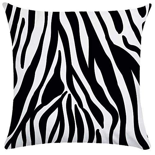 WEIANG Housse de Coussin Double Side Motif Peau de zèbre 50 x 50 cm