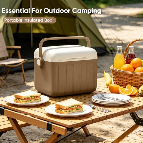 Image of 6Qt 13Qt 19Qt Northroad Camping Coolers,Stylish Macaron Color Durable Hard Cooler,Portable Insulated Ice Chest with 24 /48 Hour Ice Retention,Multi- Size for Camping,Picnic,Beach,Travel