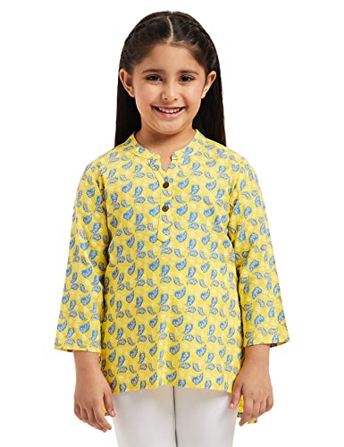 Image of Amazon Brand - Jam & Honey Girl's Cotton Regular Short Kurti