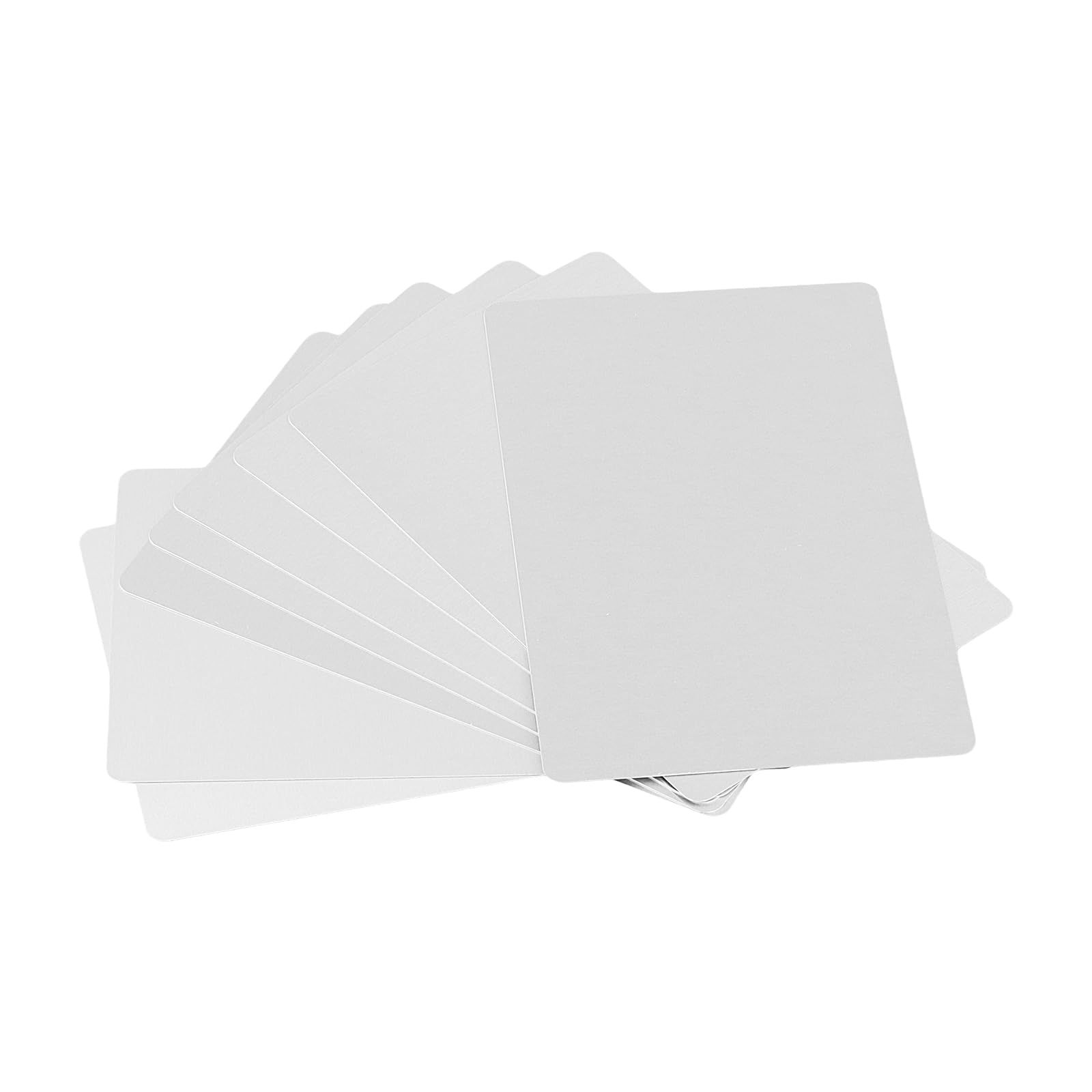 200 Stück Aluminium Visitenkarten, 86 x 54 x 0,21mm Silber Metall Visitenkarten Rohlinge, Metall Karten für Business, Marketing, Networking