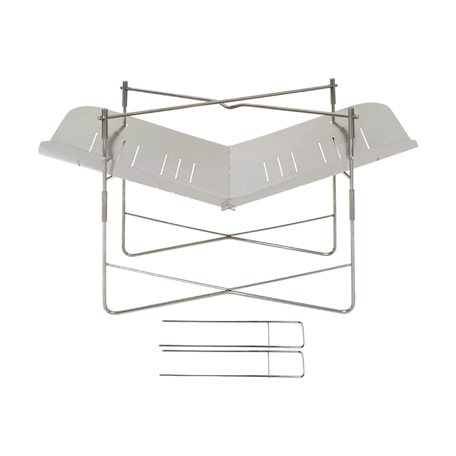 MYADDICTION Camping Firepit Rack Wood Burning Folding Rack for Backpacking Garden Hiking-image-39