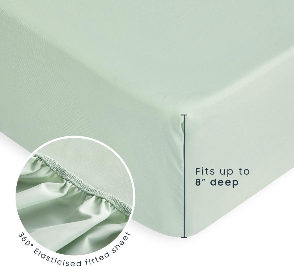 Wake In Cloud - Floral Toddler Bedding Set for Girls, Cute Colorful Botanical Flowers with Deers, 4 Pieces Soft Crib Bed Set Including Comforter, Sheets and Pillowcase, Green Cream - Image 5