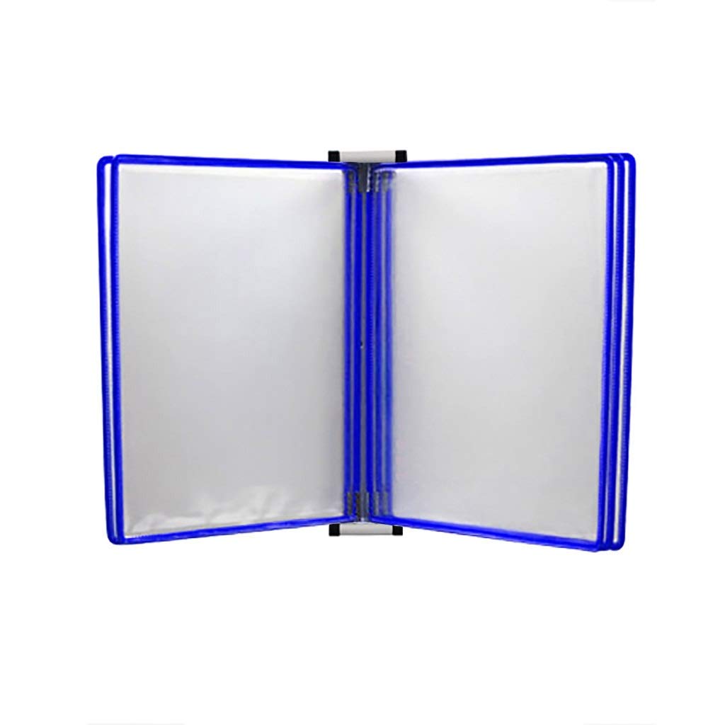 OLSKFUH Wall Mount Reference Display System, Hanging Wall File Organizer,Flip Chart Stand A4, Mounted Display Holder,Folders,Blu-13x9x1.57IN