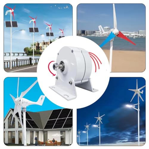 Kit generatore di Corrente alternata per turbina eolica Orizzontale con regolatore di Carica, alternatore trifase Senza Ingranaggi da 12000 W - Kit generatore di energia eolica Fai-da-Te 220