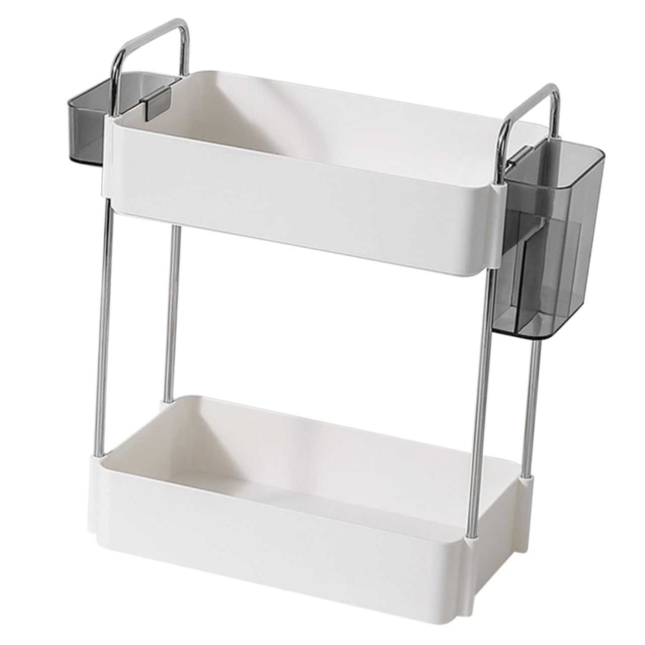 Organizador de encimera de baño y cocina PRETYZOOM con estante doble capa de acero inoxidable