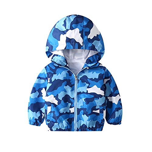 Baby Girls Baby Boys Top Unisex Baby Zip Up Closure Hoodie Jacket Windbreaker Clothes with Pockets 7-8 Years Blue Cloud