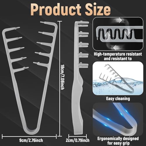 Image of Texture Comb, Texture Comb Men, Styling Comb, 2 Pack Volumizing Hair Comb - Root Lift Styling Tool for High Crown, Part Coverage & Bangs, Suitable for Men & Women