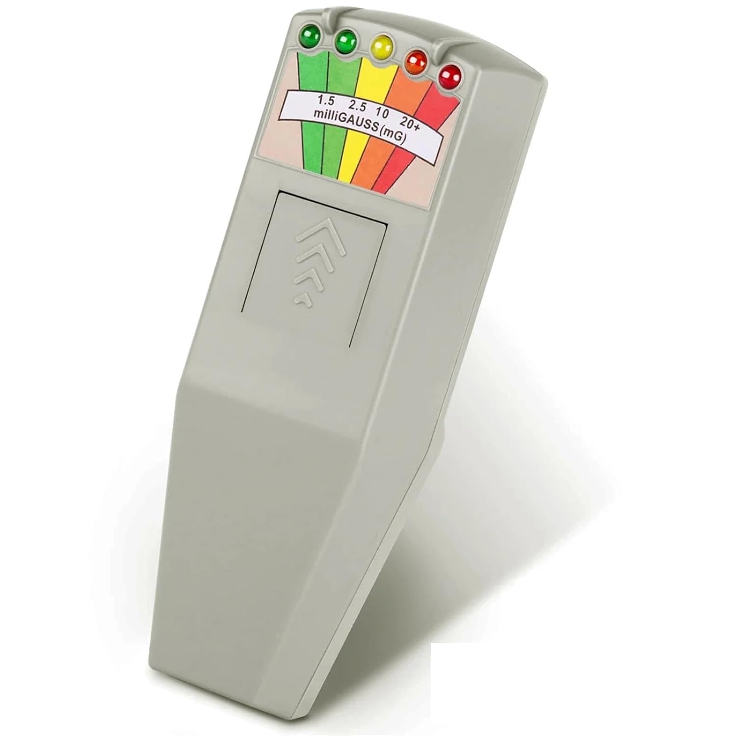 Digital Electrometer, Electromagnetic Field EMF Meter Ghost Hunting Detector Portable Magnetic 5 LED(White)