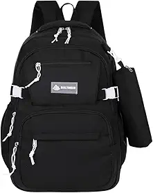 Mochila Escolar Grande Impermeável Bolsa Reforçada Com Bolso Antifurto e Divisória Para Notebook Acompanha Estojo Feminina Masculina Trabalho Faculdade Adulto Infantil Juvenil Adolescente