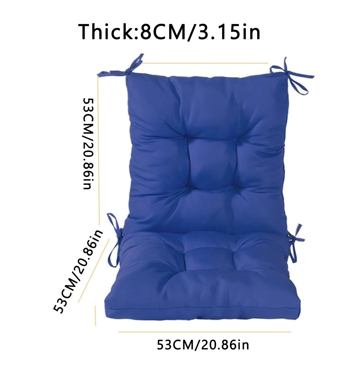 Coussin Chaise À Bascule 125x55 CM, Coussin À Dossier Haut pour Chaise