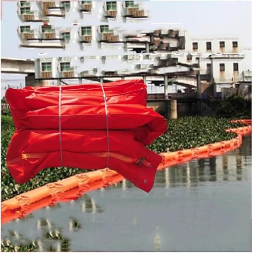 KAnduo Sacos de Arena sin Arena Barrera contra inundaciones, Valla Flotante de PVC for contención de petróleo, sólida y Flotante, Personalizable(0.4X10M)