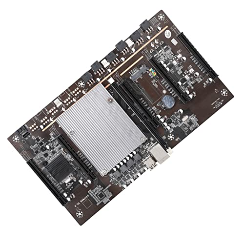 HUAXUCHENG BTC-X79-5 Card Mining Machine Motherboard, 5 PCI-E 3.0 Graphics Slot with 4GB ddr3 128GB MSATA, Support 3060 GPU Mining Rig (BTC-X79-5 Motherboard)