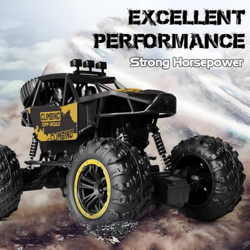 Image of CADDLE & TOES Remote Controlled Monster Like Model Sports Car and Controlling Speed with Gun Remote Toy (Green), Kid, Rechargeable Car for Kids| Monster Truck (Xt-Smoke-Yellow)