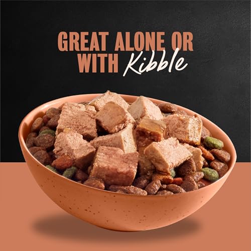 Image of Cesar Classic Loaf in Sauce Wet Dog Food, Duck Recipe, 3.5 oz, 24 Count | Made in USA, Real duck #1 ingredient, no fillers /added sugar /artificial flavors, use as meal or topper, easy peel trays