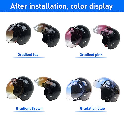 Festnight Visiera Parabrezza a Bolle a 3 scatti