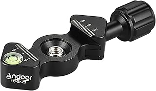 LAURAG FC-SK25 Liga de alumínio universal Grampo de liberação rápida Fixador de trípode Botão de 1/4 "& 3/8" Orifício de parafuso para RSS Arca-Swiss Kirk Marcação Benro Sirui