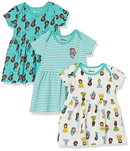 Image of Amazon Essentials Disney | Star Wars | Princess Baby Girls' Dresses, Pack of 3